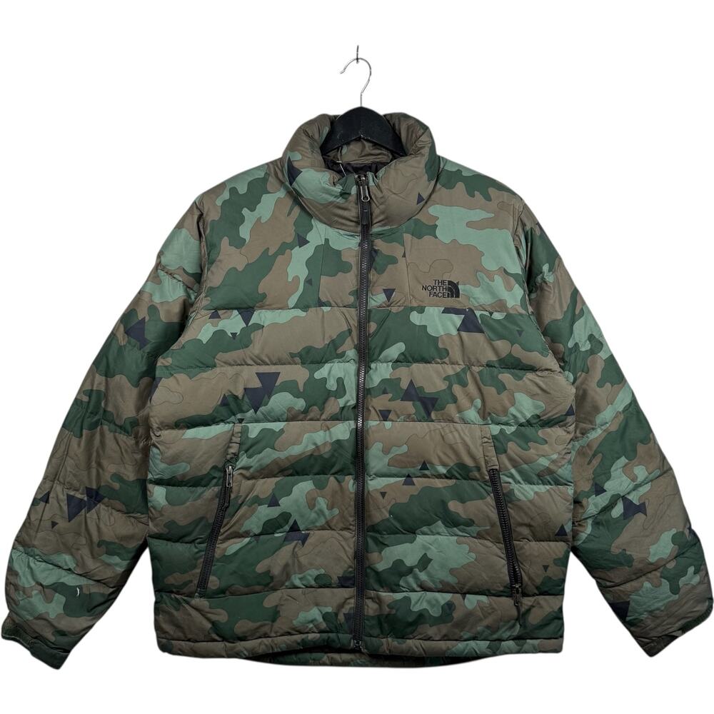 Vintage The North Face Camouflage Full Zip Puffer Jacket L